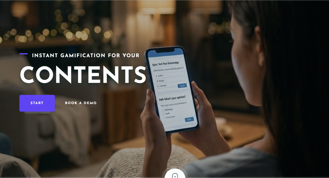 Juga.io instant gamification experience shown on a smartphone