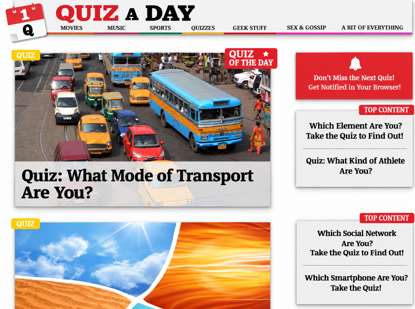 Quizaday trivia platform